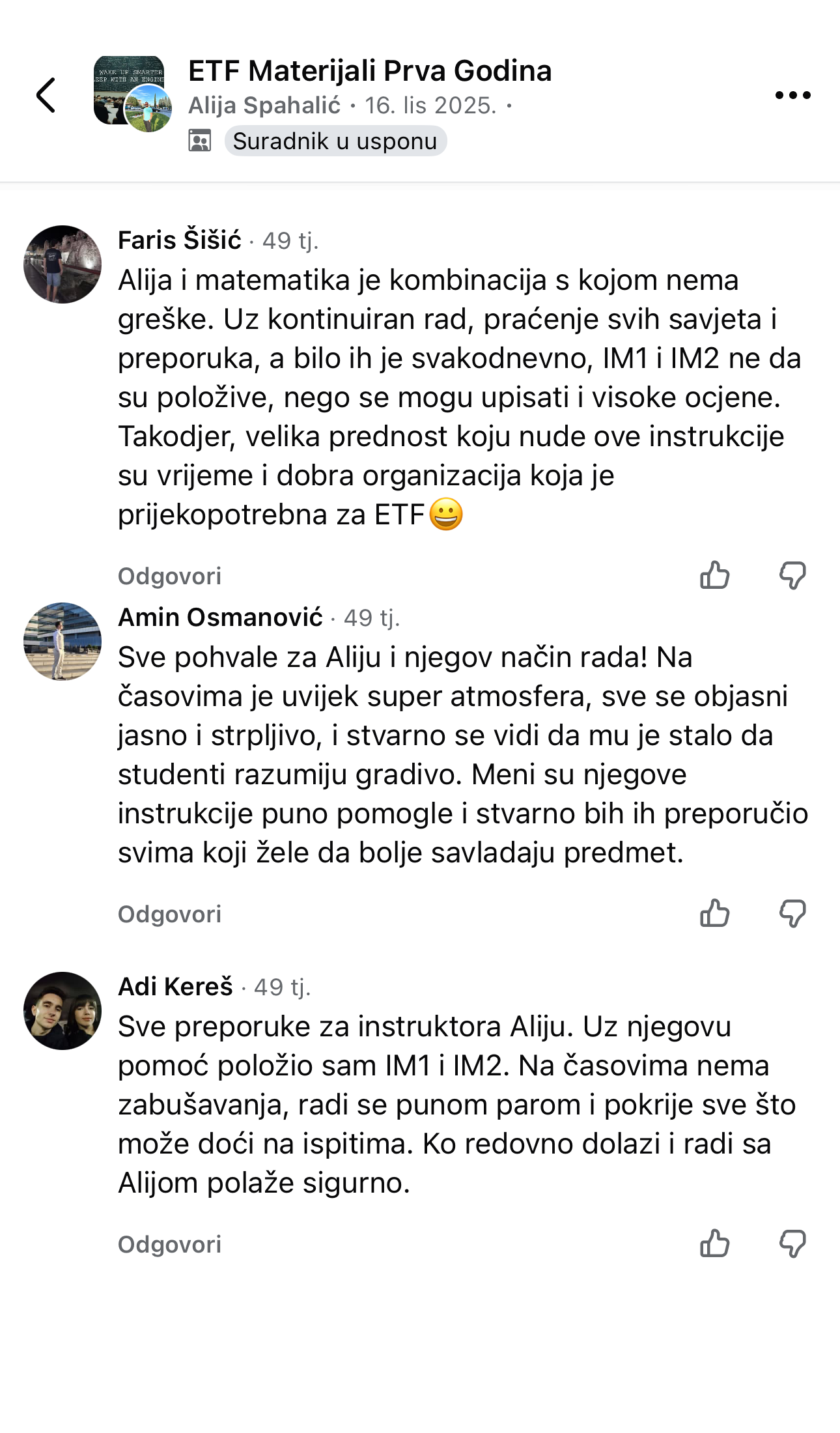 Screenshot recenzije 1, 2024/2025